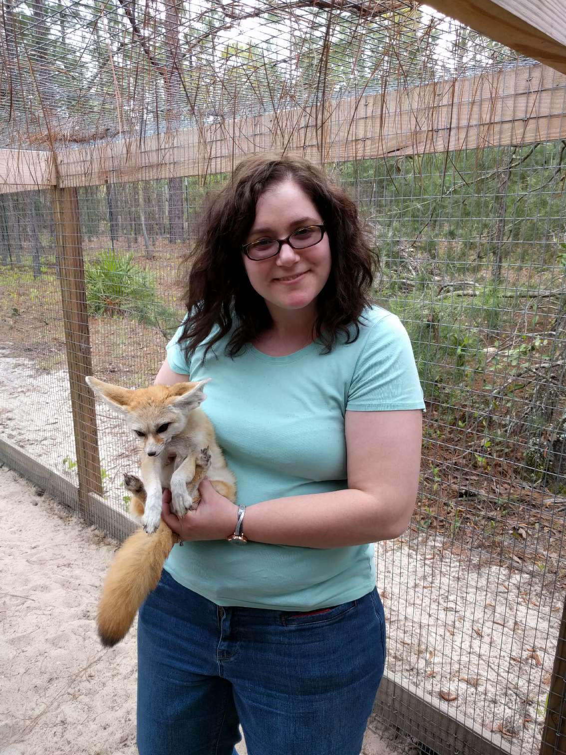 Sarah and a Fennec Fox